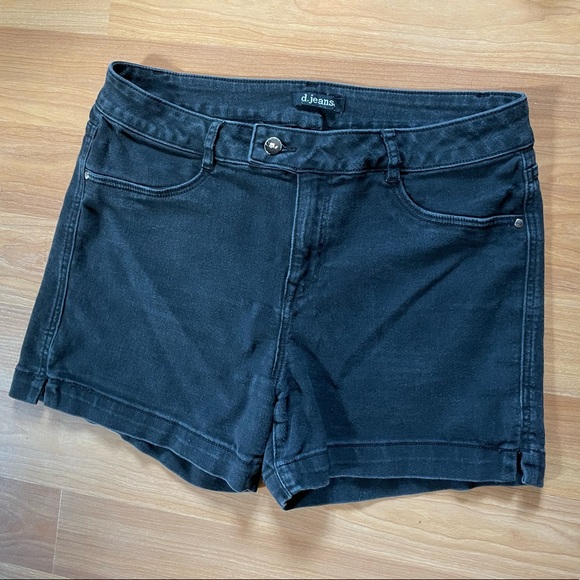 d. jeans Pants - d. jeans black jean shorts size 14.